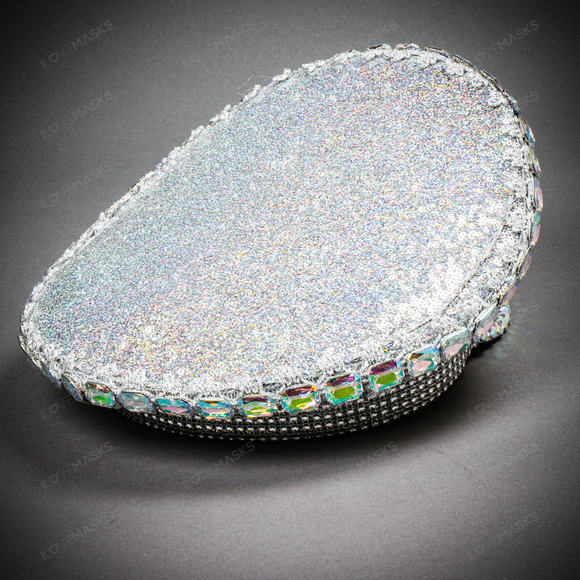 Steampunk Burning Man Rhinestones Captain Hat - Silver - Picture 7 of 8
